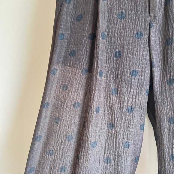 Creatures of Comfort semi sheer polka dot pants trousers fits size 6 brown - Picture 5 of 12